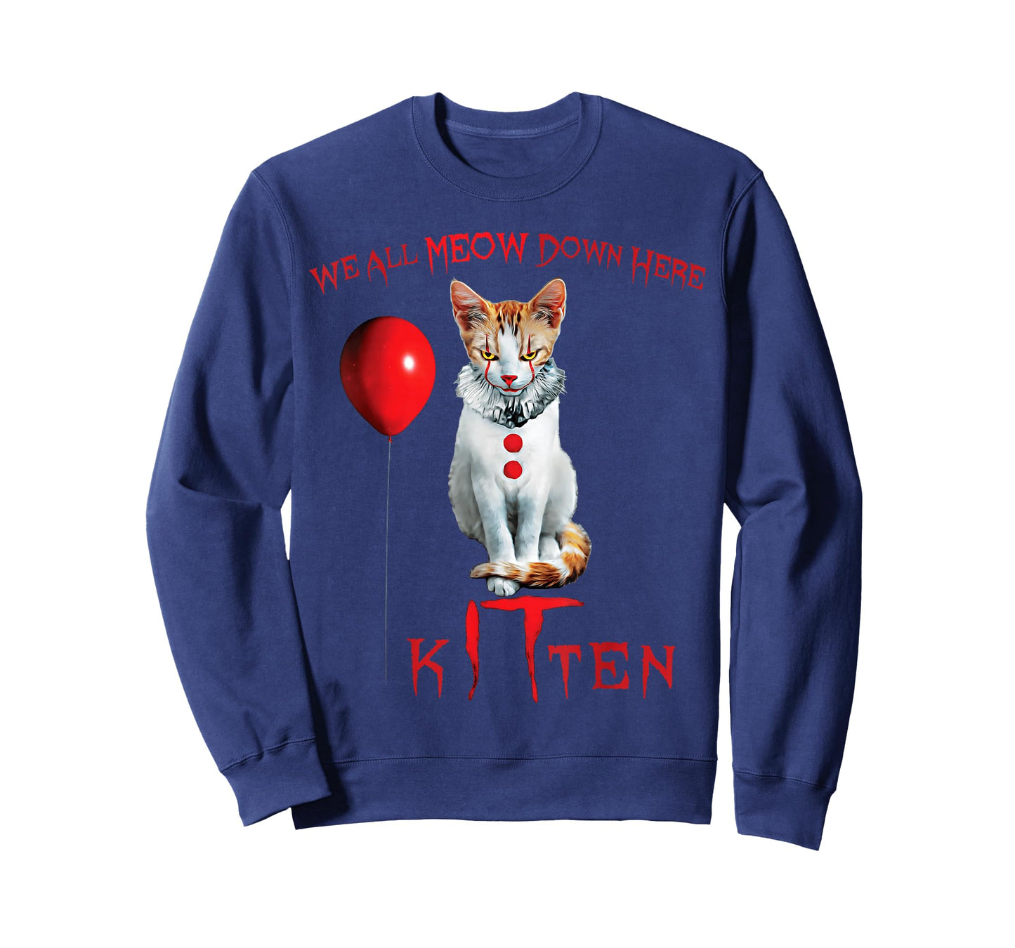 We All Meow Clown Cat Kitten Halloween Funny Cute T-Shirt