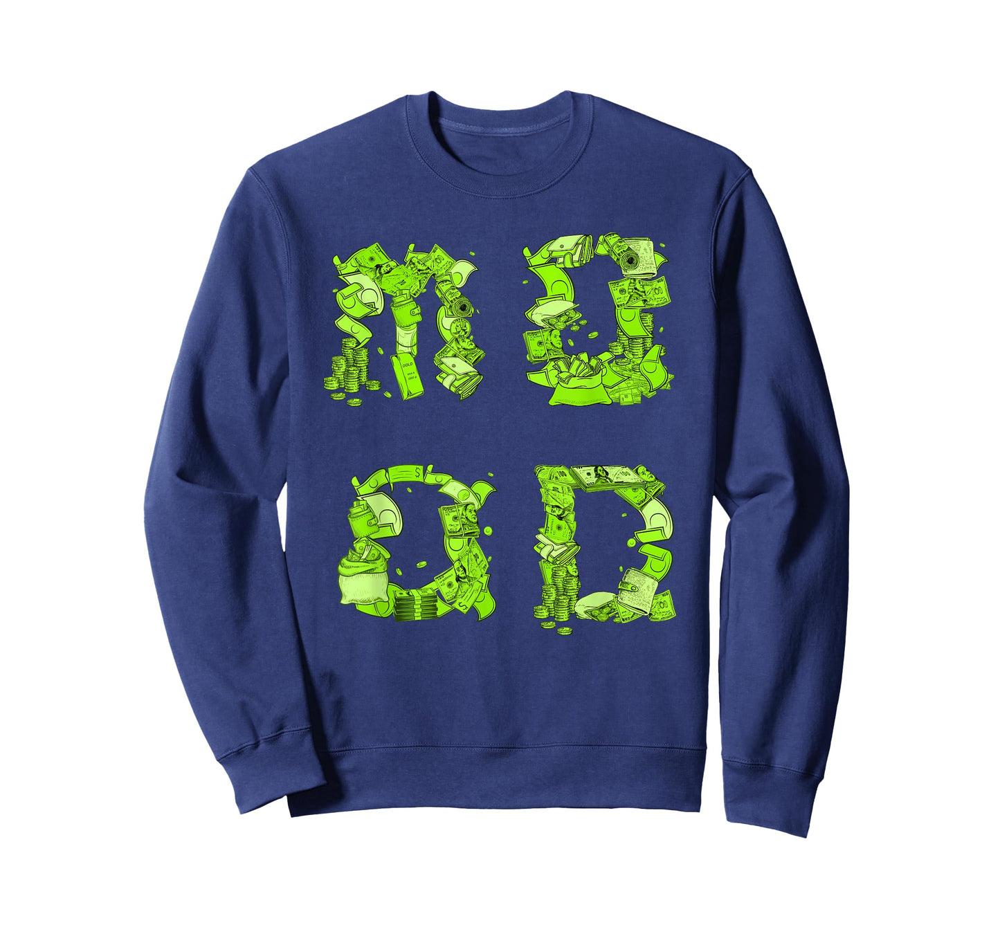 Green Money MOOD Green Color Graphic T-Shirt