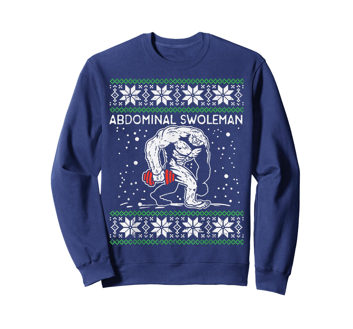 Abdominal Swoleman Yeti Fun Christmas Gym Weightlifter Gift T-Shirt