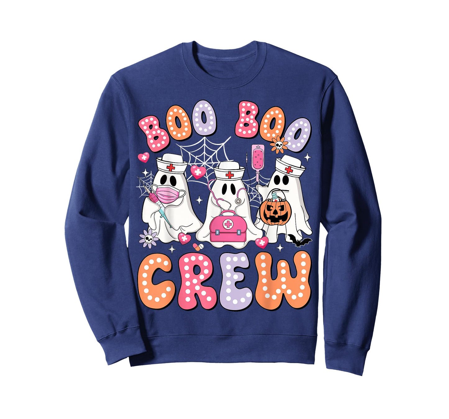 Boo Boo Crew Nurse Funny Ghost Halloween Nurse Life Women T-Shirt