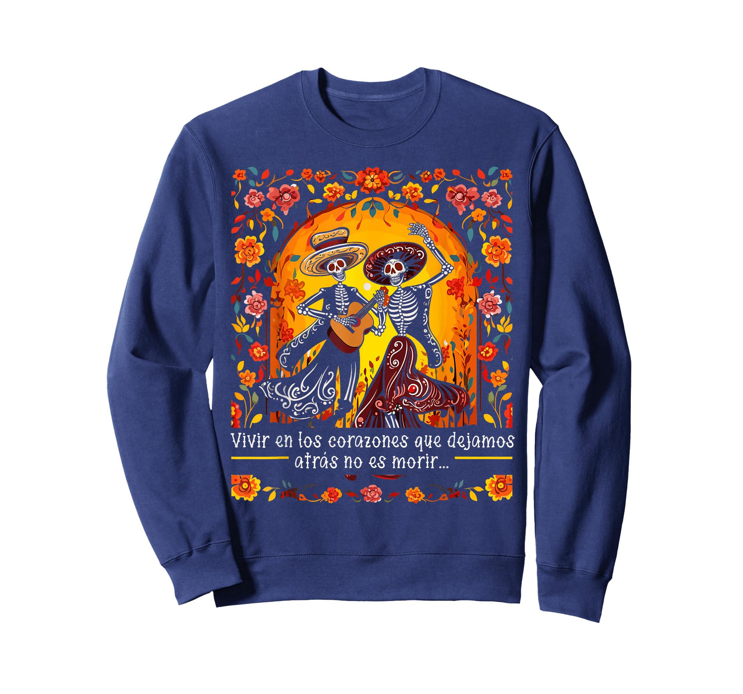 Dia De Los Muertos Sugar Skull Skeleton Mexican Holiday T-Shirt
