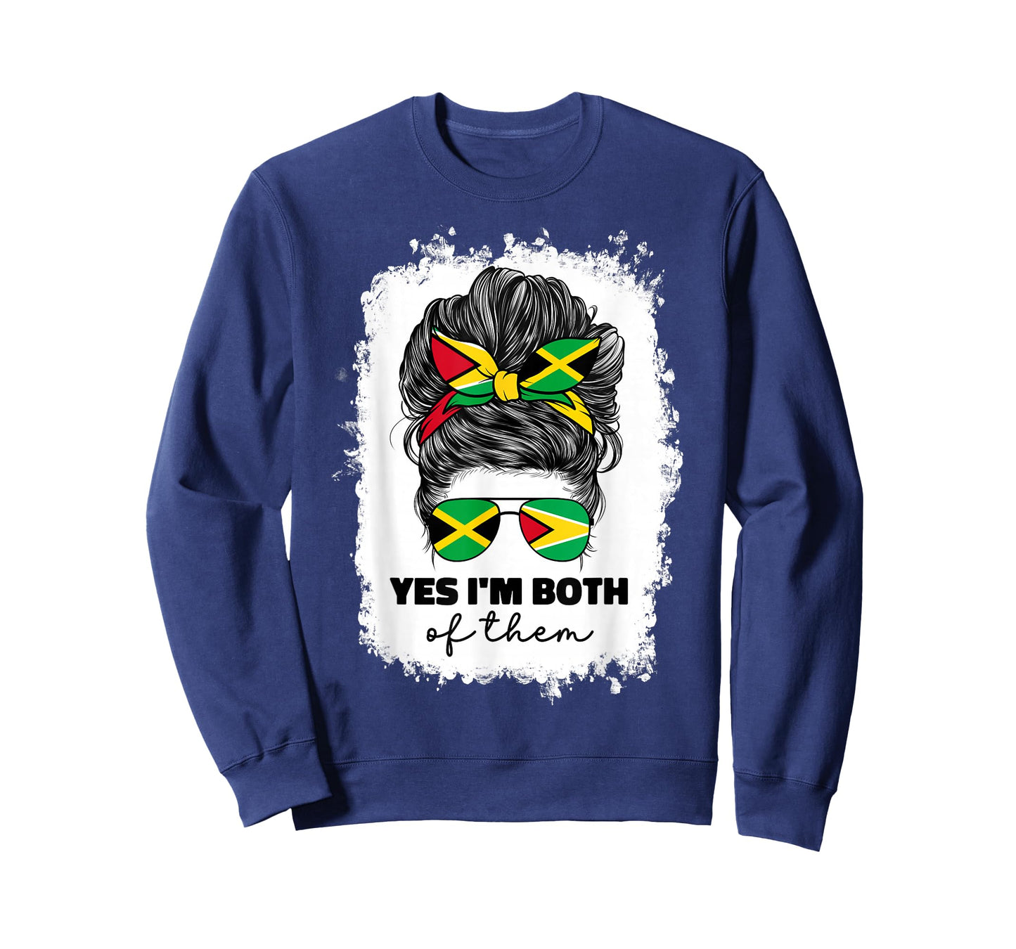 Half Jamaican And Guyanese Jamaica Flag Guyana Girl Women T-Shirt