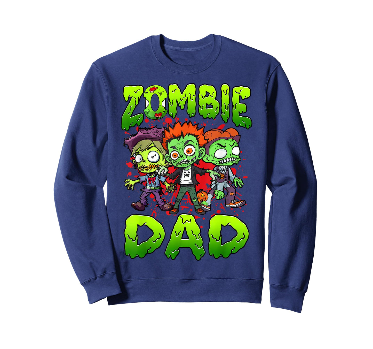 Zombie Dad Halloween Costume Family Matching T-Shirt