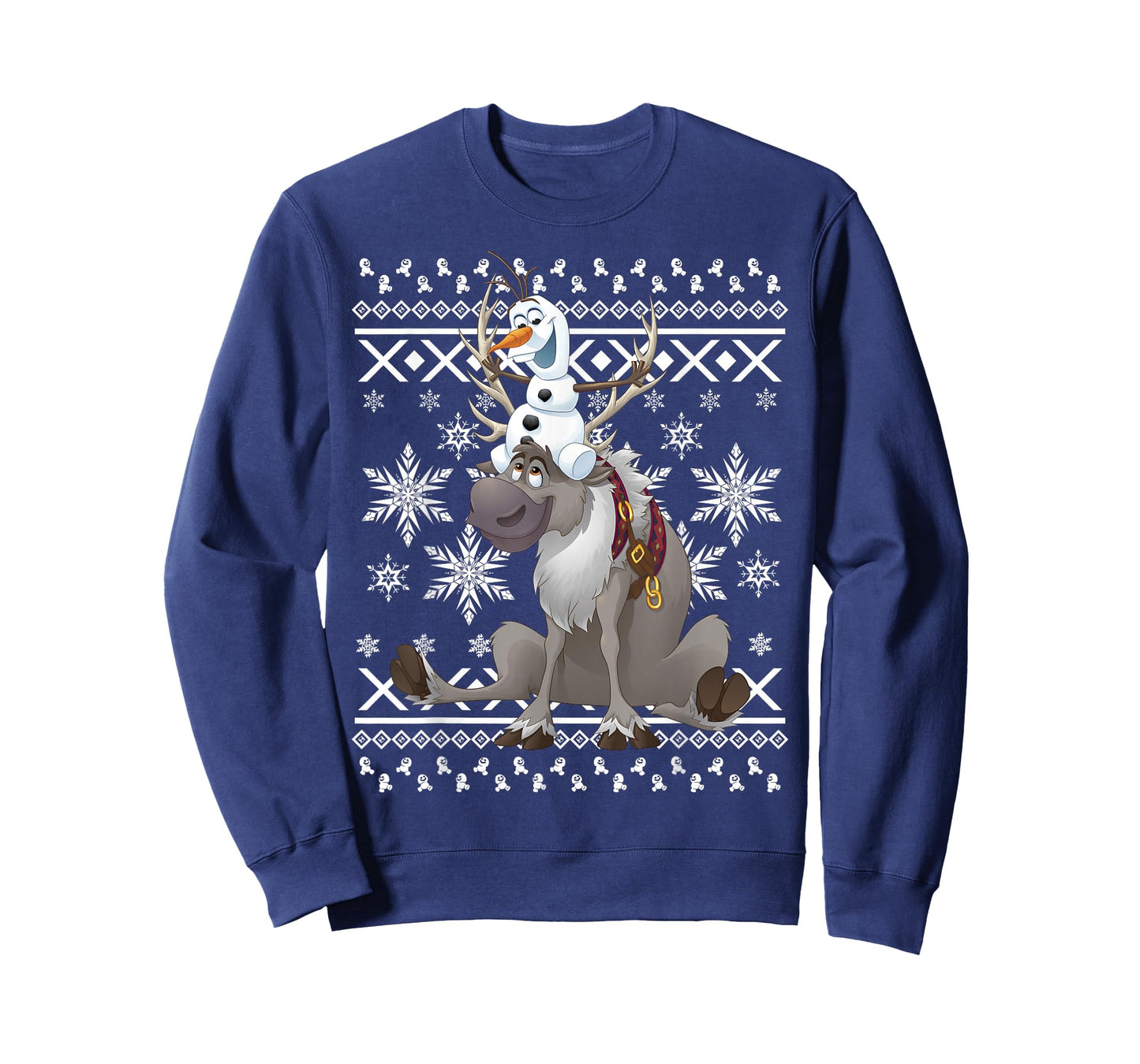 Disney Frozen Olaf Sven Riding Antlers Ugly Sweater T-Shirt T-Shirt