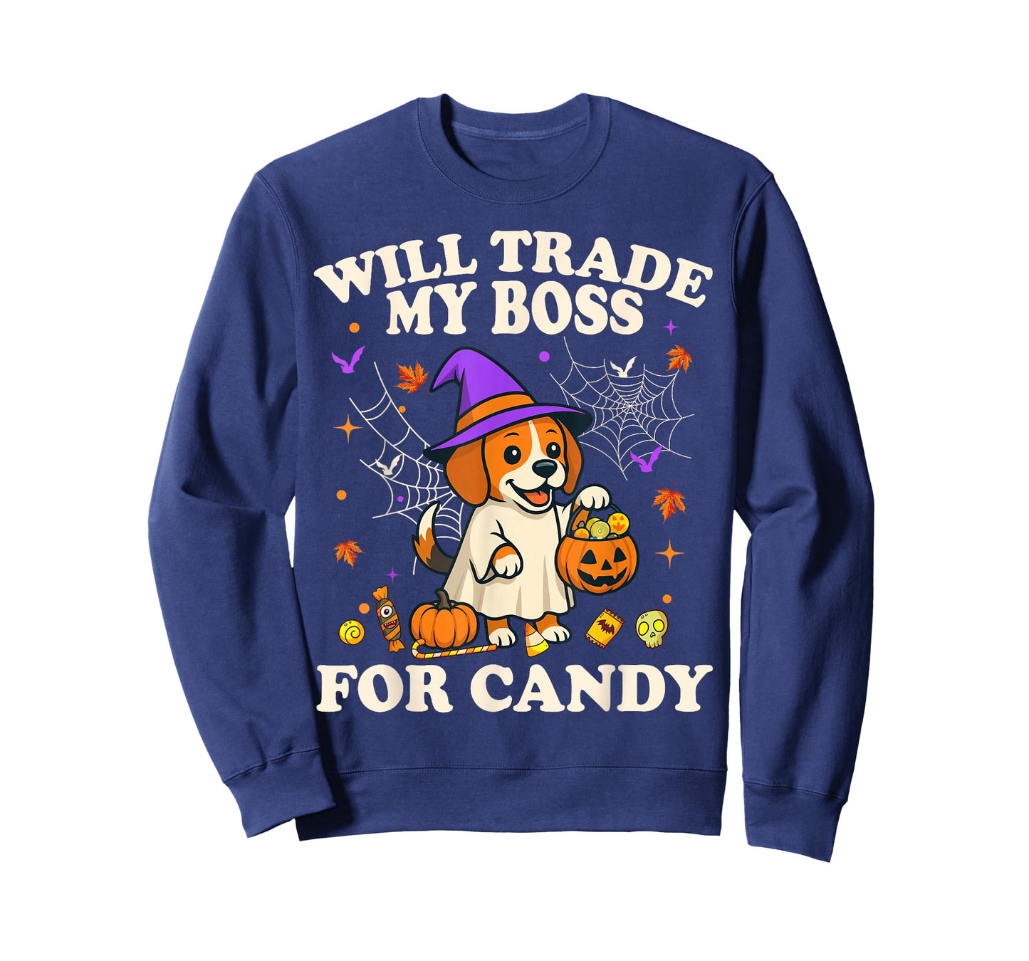 Funny Halloween Beagle Dog Lover Candy Trick or Treat Witch T-Shirt