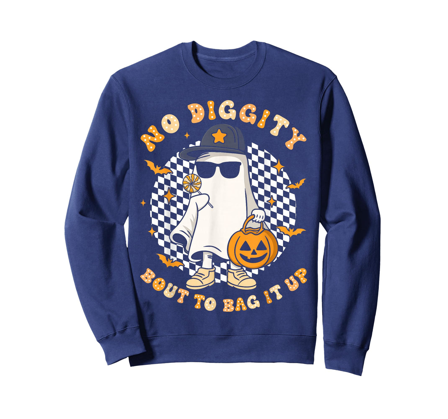 Halloween Ghost No Diggity Bout to Bag it Up Toddler Kids T-Shirt