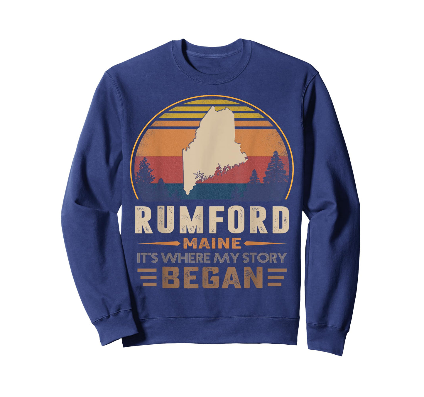 Vintage Rumford Maine Hometown My Story Began T-Shirt