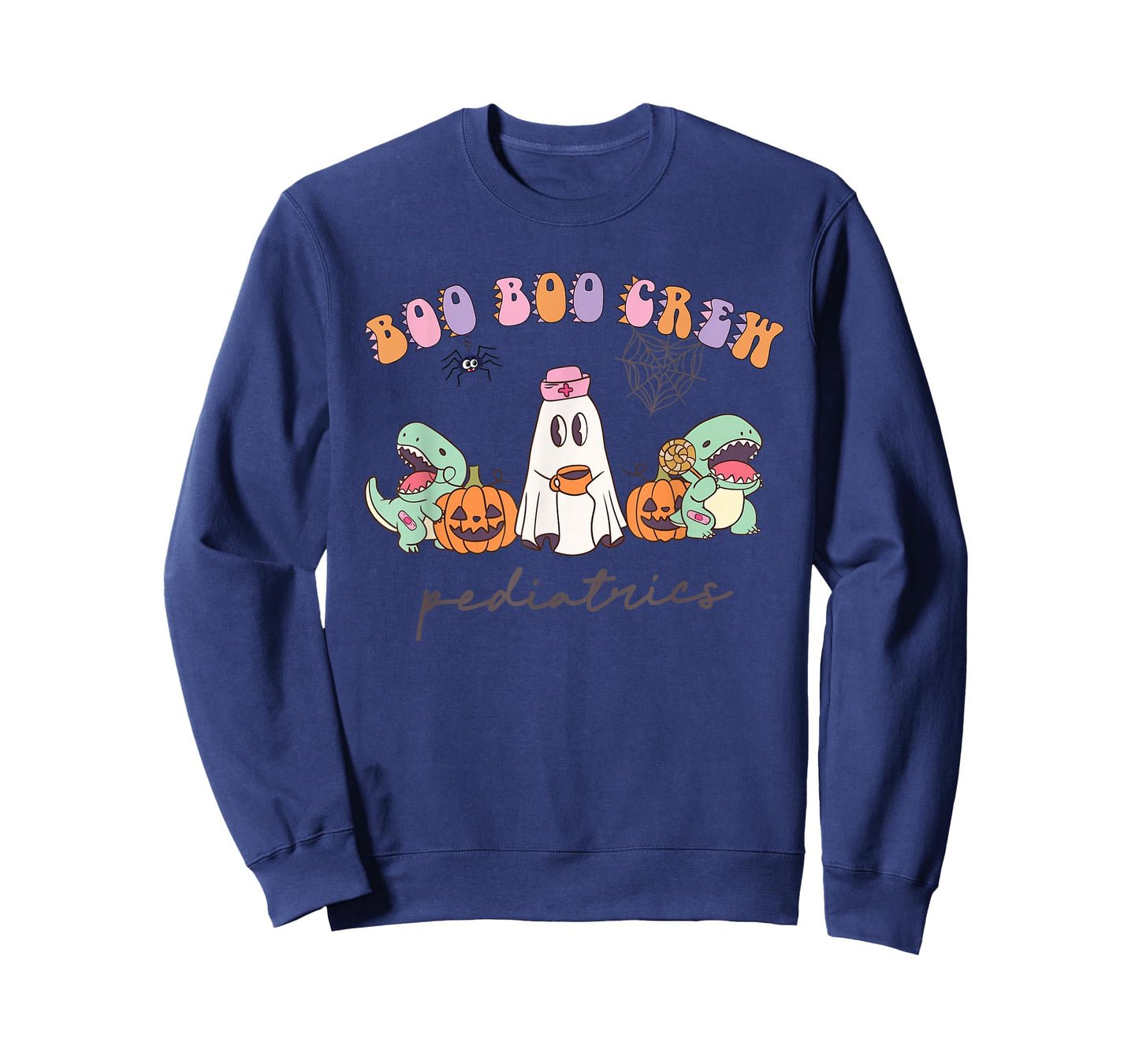 Boo Boo Crew Pediatrics Nurse Dinosaur Halloween PEDS Crew T-Shirt