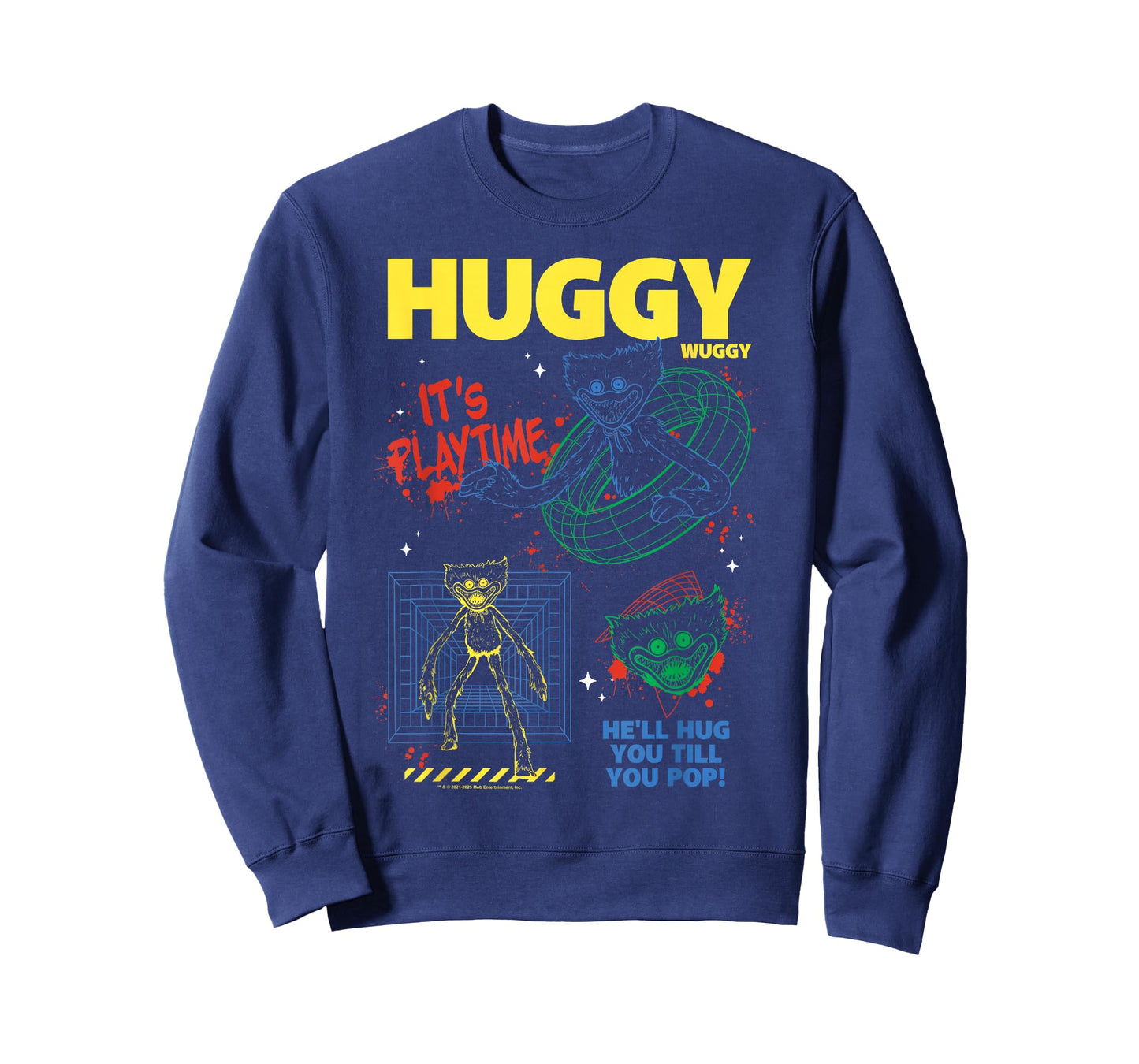 Poppy Playtime Huggy Wuggy He'll Hug You Till You Pop! T-Shirt