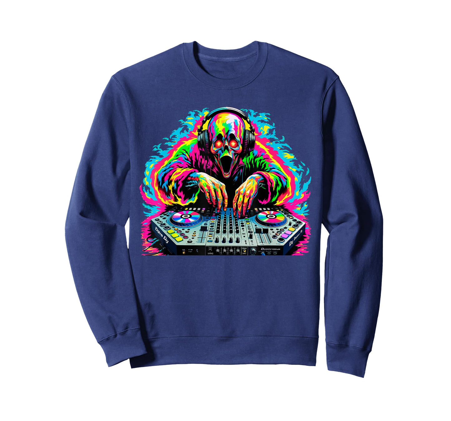 Scary DJ Ghost Halloween Techno Rave EDM Music Festival T-Shirt