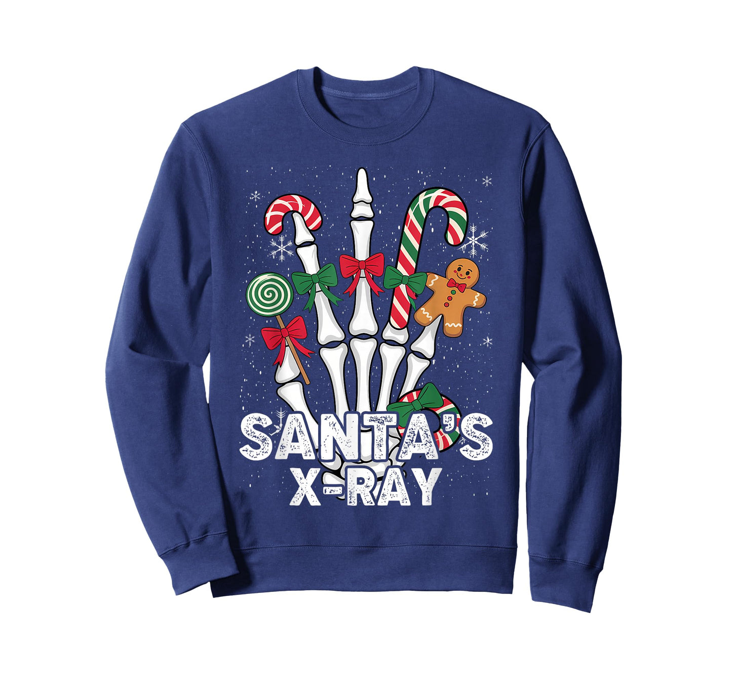 Santa's X-Ray Candy Cane Christmas Radiology Technologist T-Shirt
