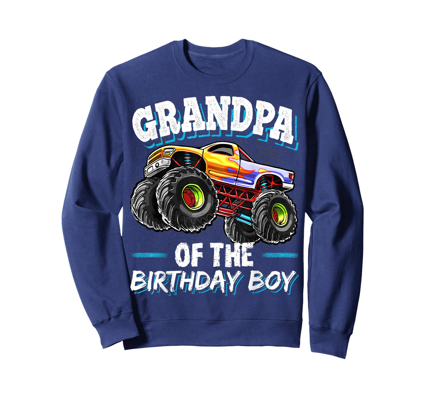 Grandpa of the Birthday Boy Monster Truck Birthday Party T-Shirt