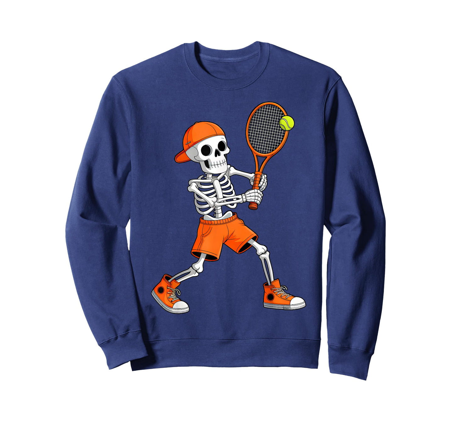 Funny Skeleton Play Tennis Halloween Costume Boys Men Kids T-Shirt