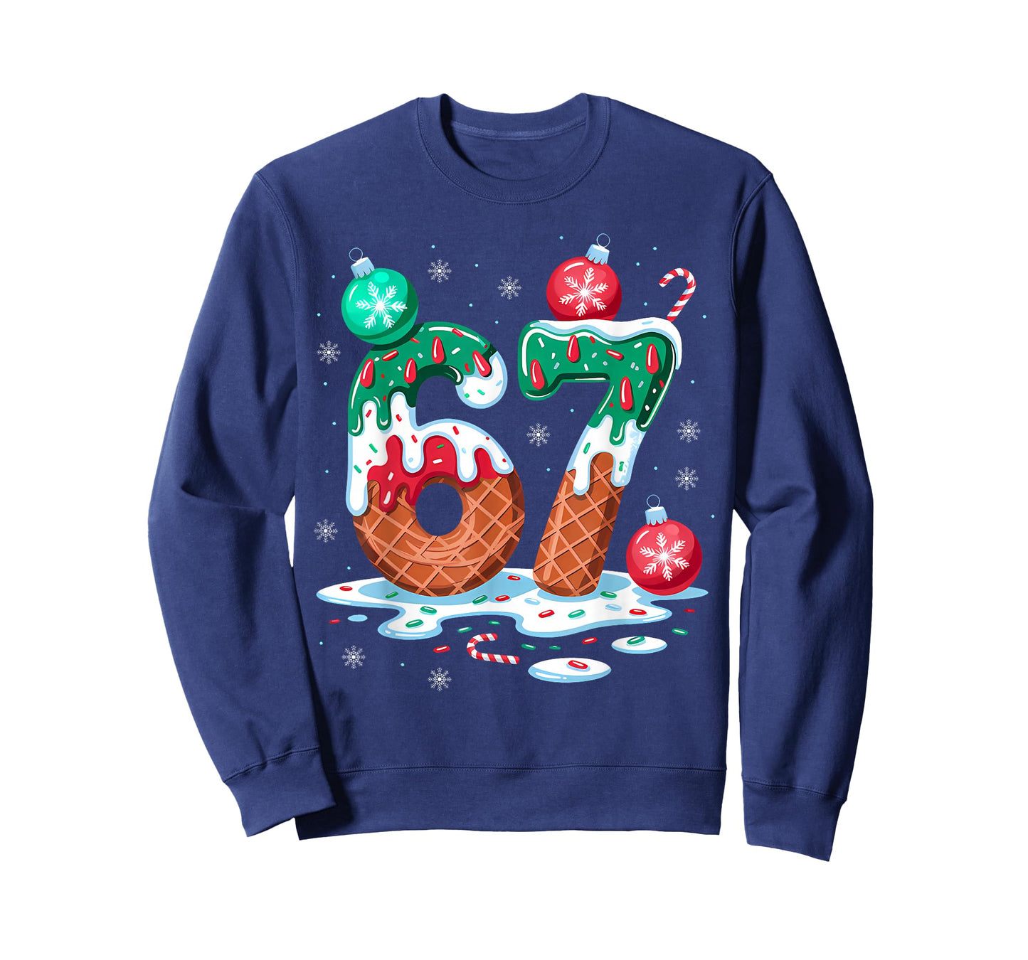 Christmas 67 Ice Cream Drip Meme Six Seven for Everyone T-Shirt