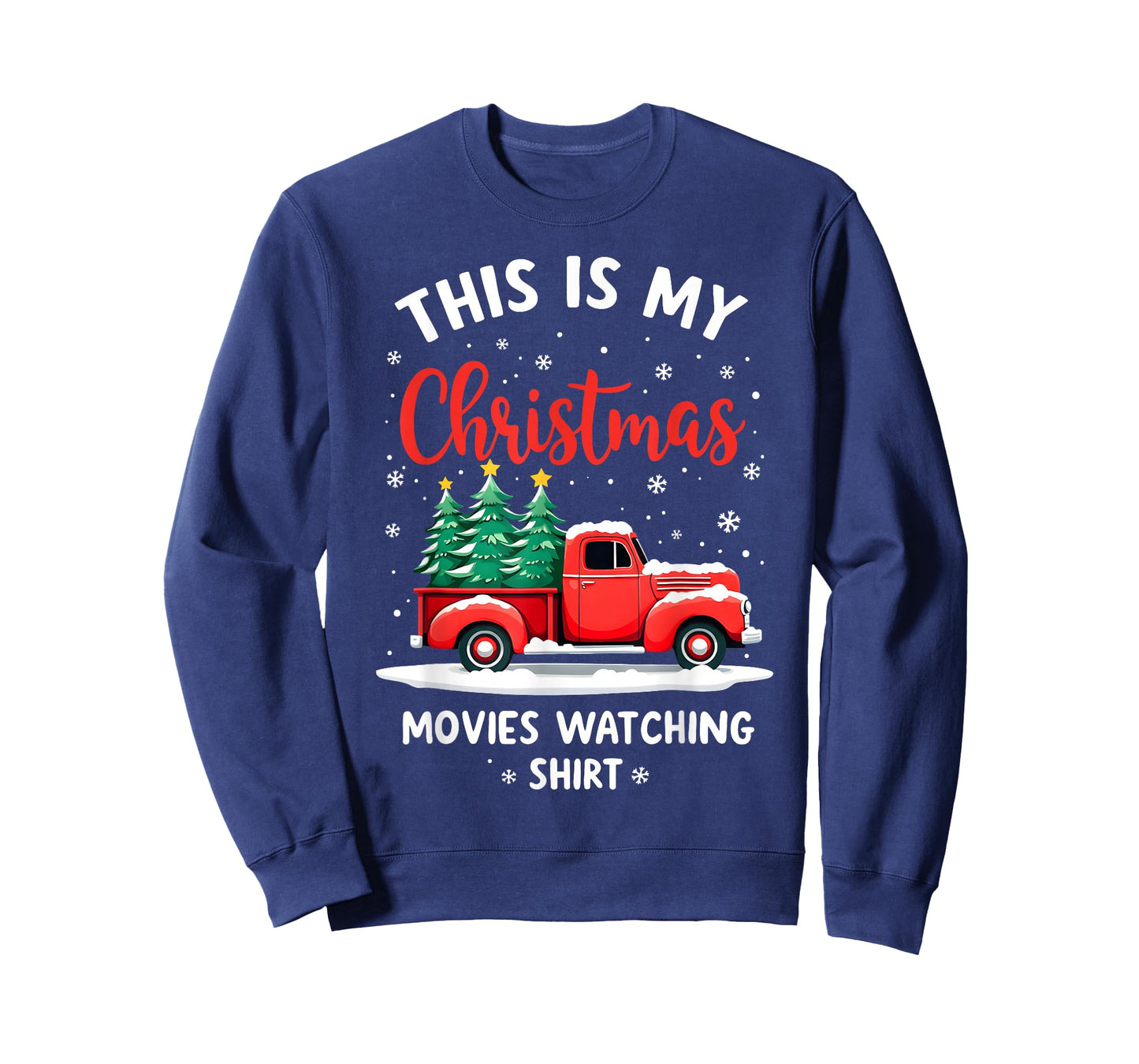This is My Christmas Movie Watching Shirt Vintage Red Truck T-Shirt