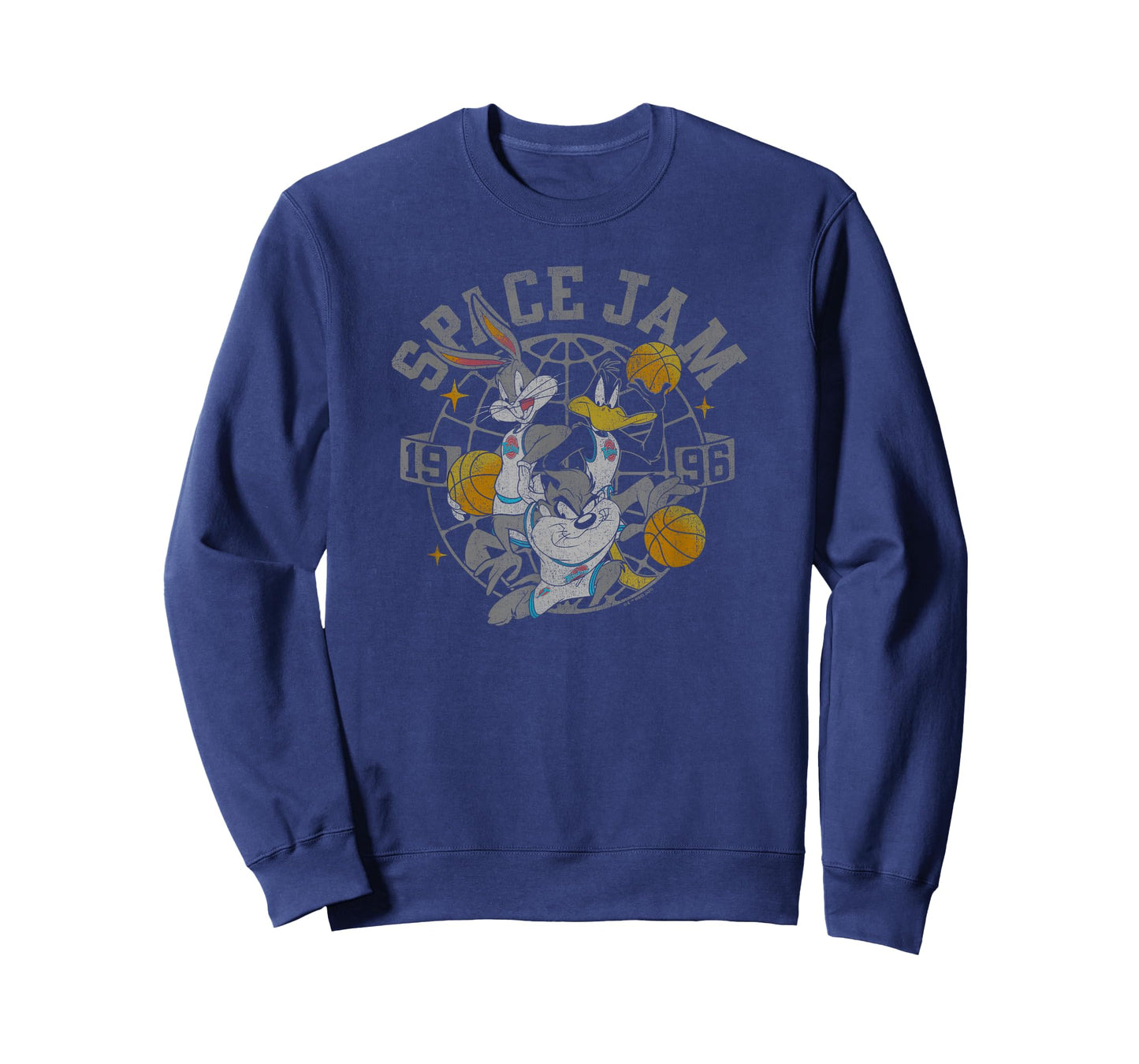Space Jam Classic Distressed Group Poster T-Shirt
