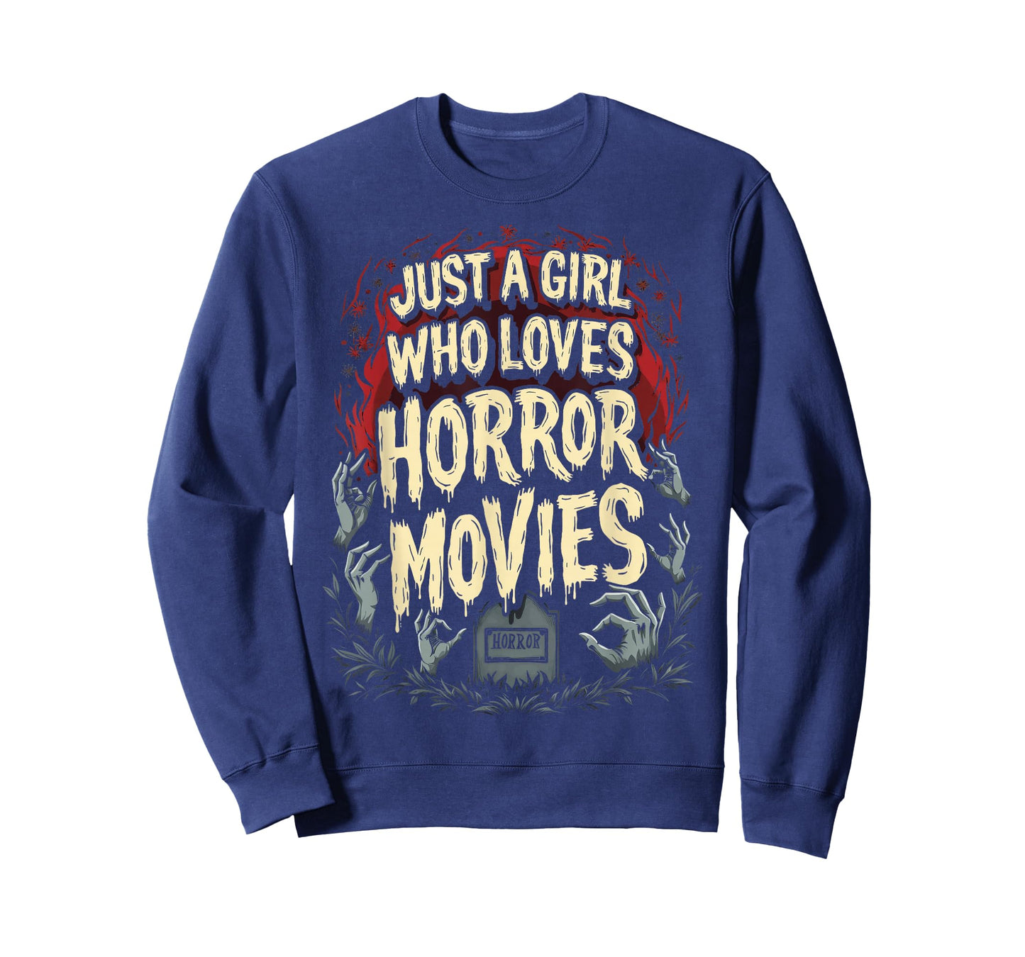Horror Fan Just A Girl Who Loves Horror Movies Spooky Vibes T-Shirt