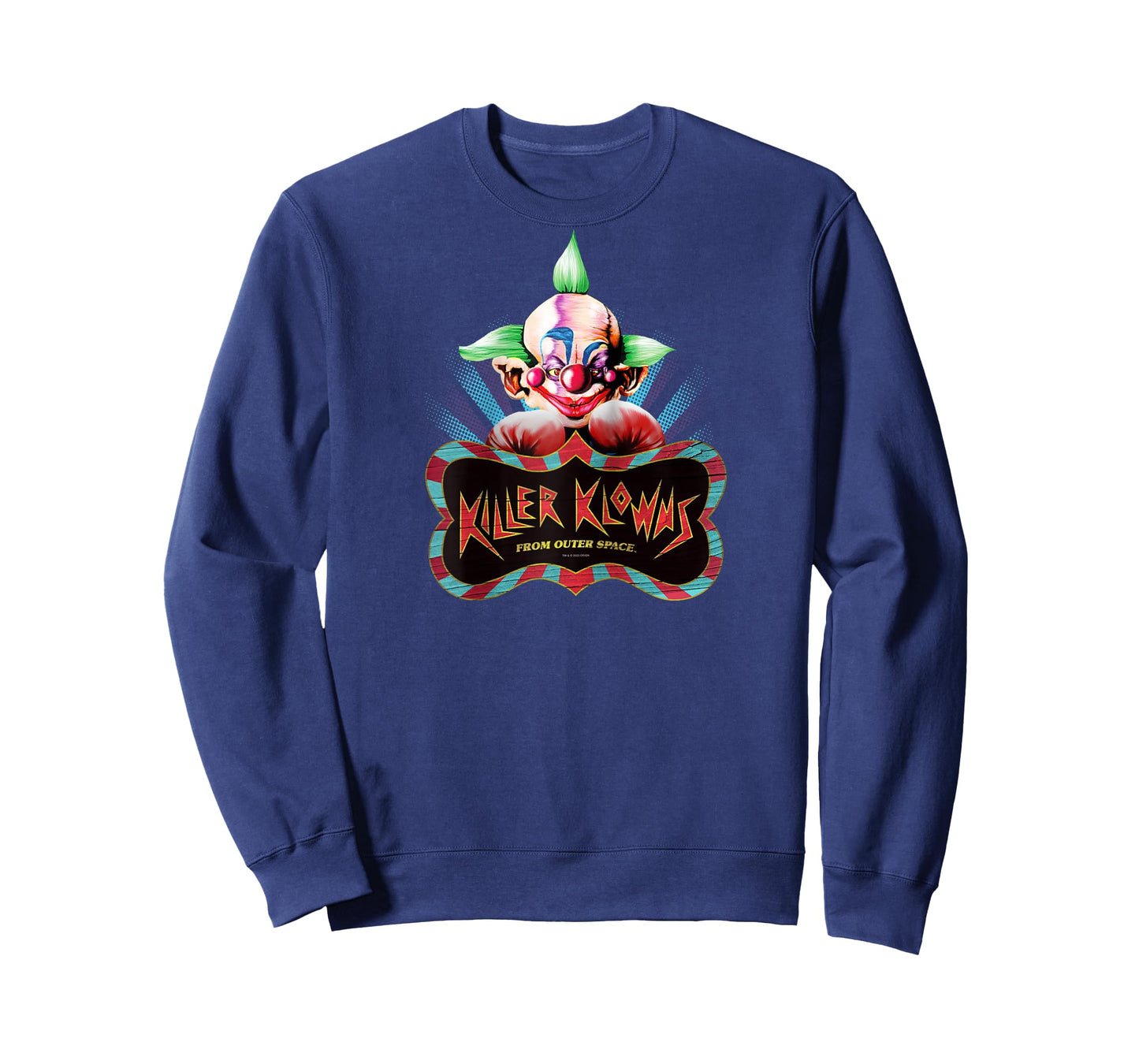 Killer Klowns from Outer Space Shorty Boxing Pose Above Logo Raglan Baseball Tee