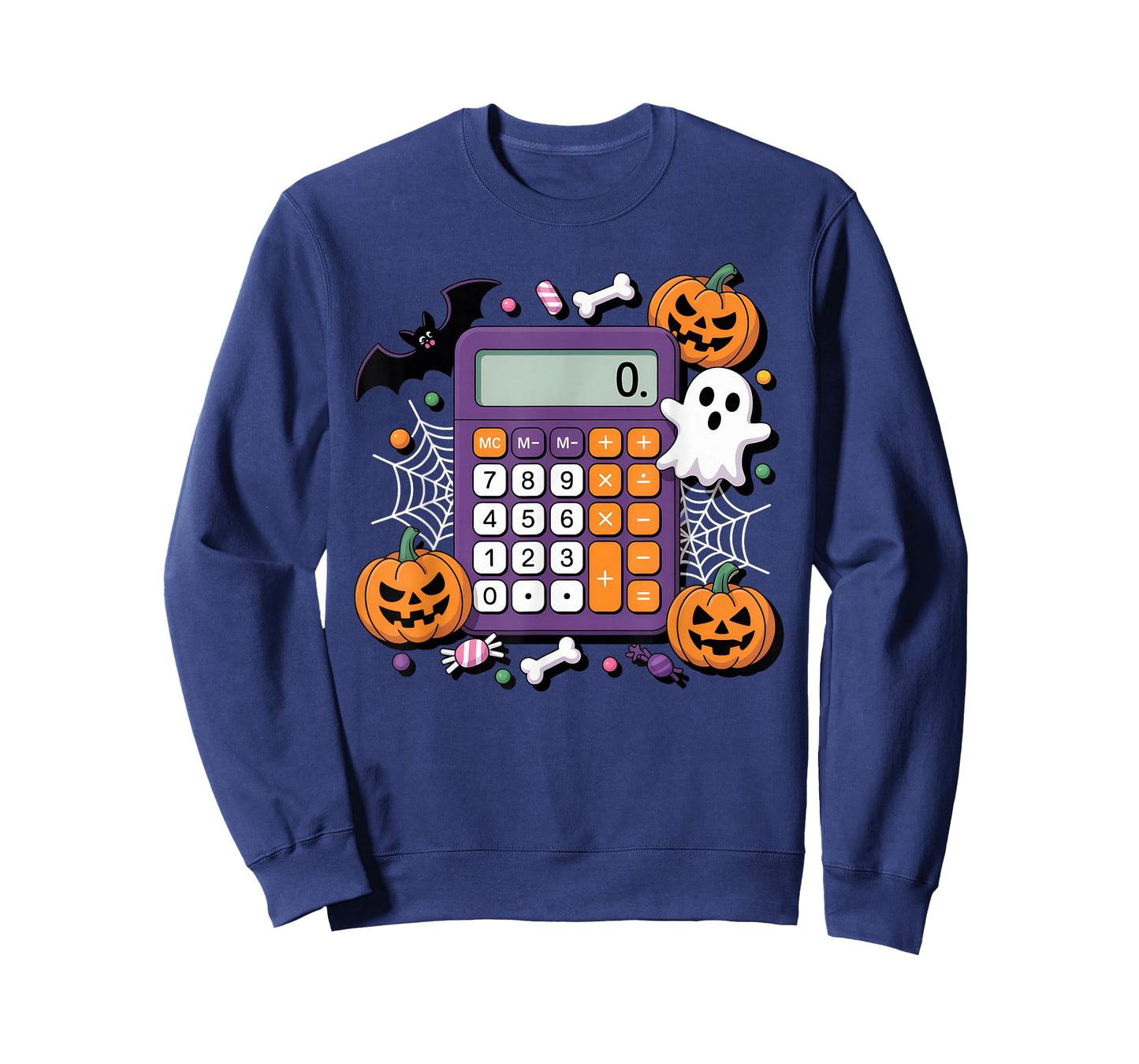 Funny Math Teacher Halloween Costume Men Women Calculator T-Shirt