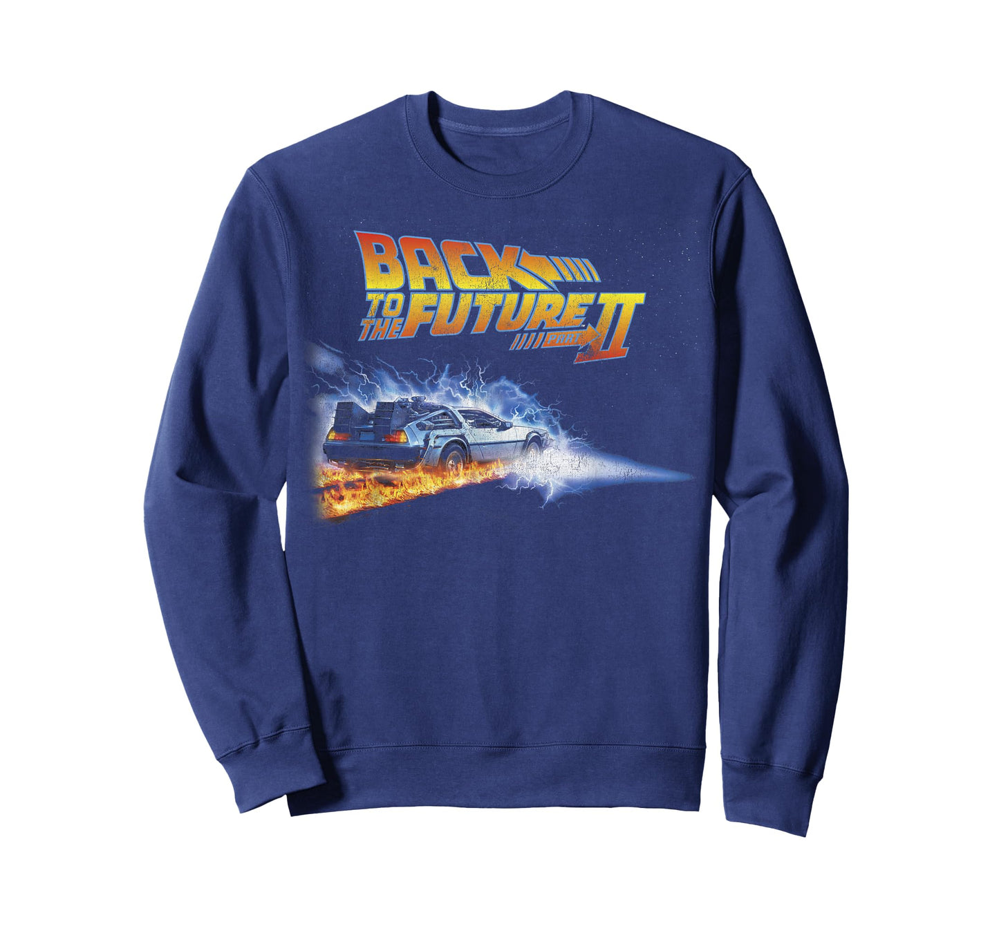 Back To The Future unisex child Classic Back To the Future Two Flaming Tires T Shirt, Black, Small US