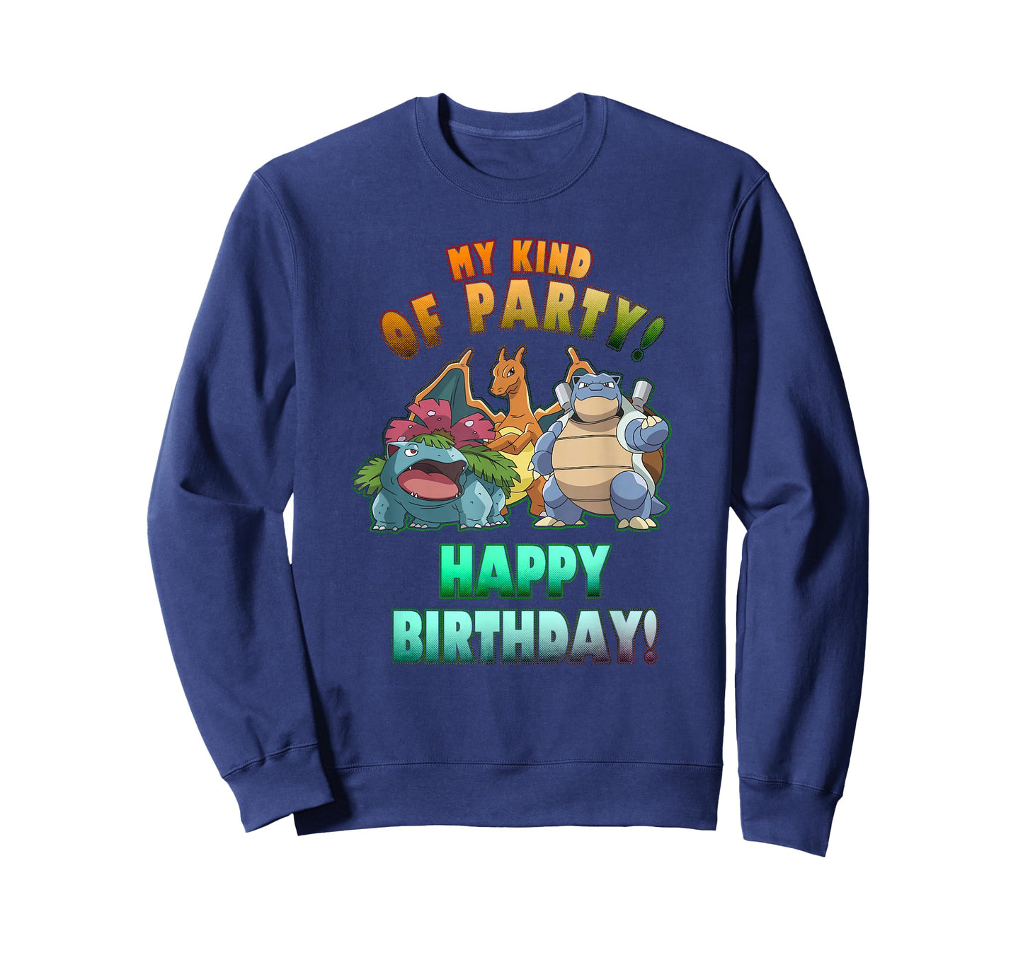 Pokémon Birthday Group My Kind of Party Rainbow Text T-Shirt