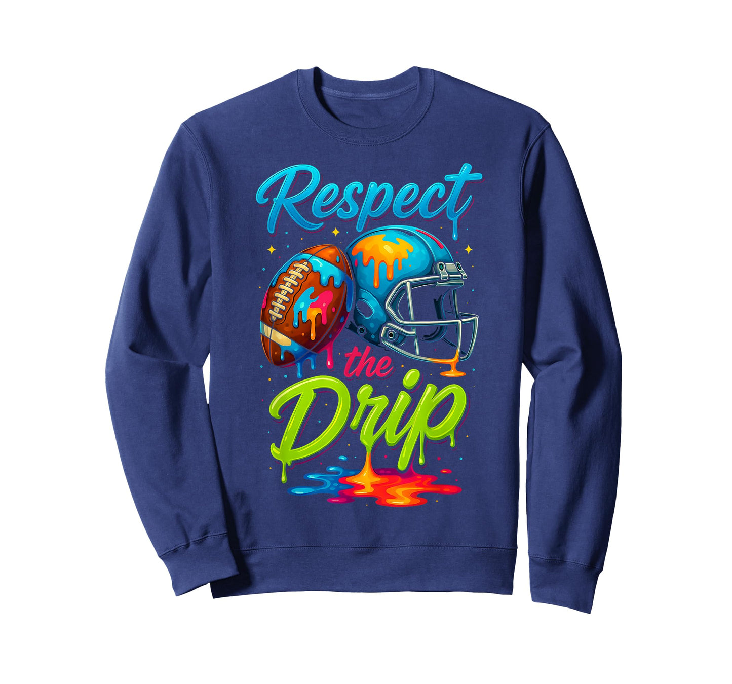 Football Drip Youth Boys Football Ice Cream Respect Drip T-Shirt