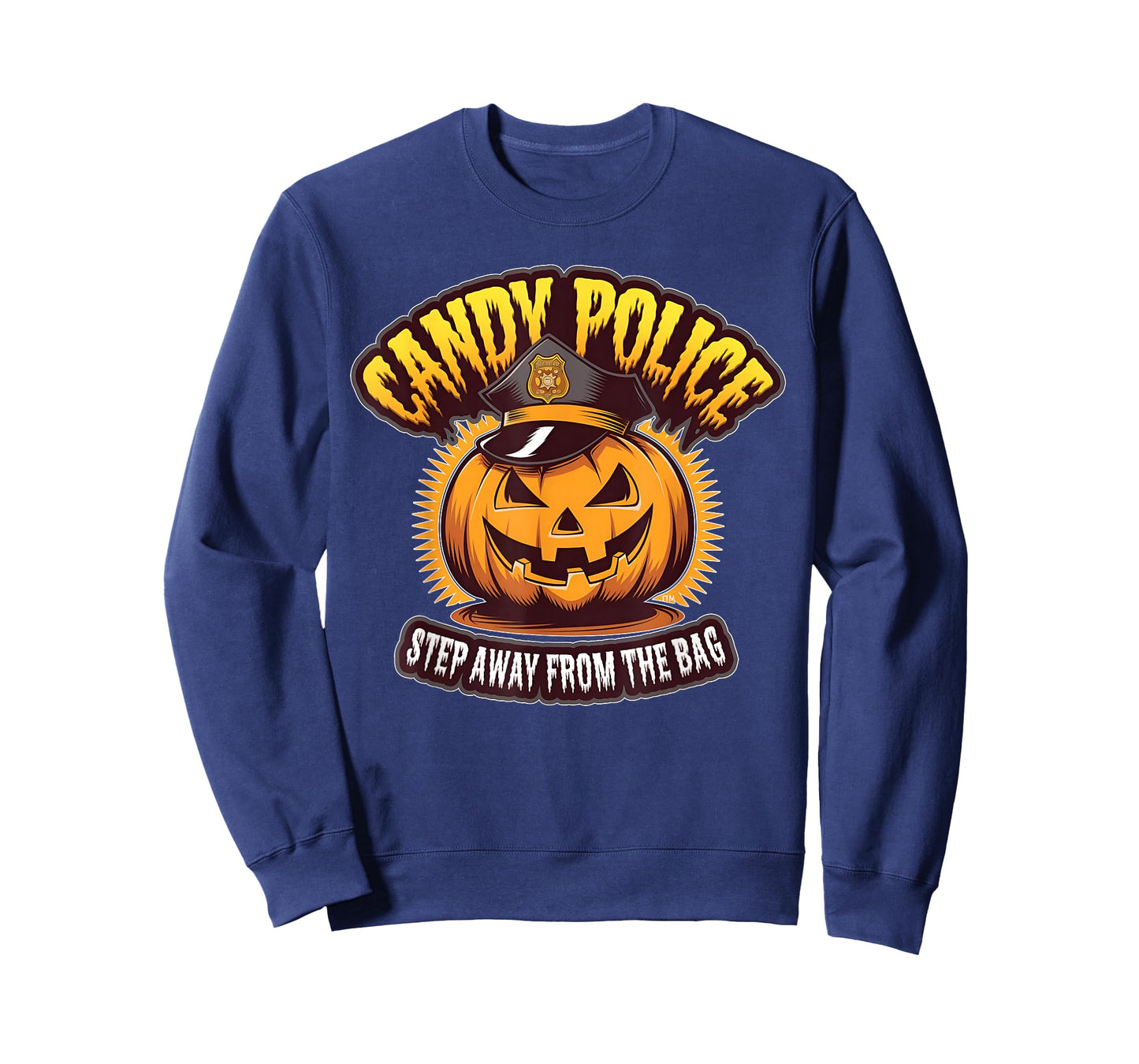 Candy Police Pumpkin Funny Halloween Costume Party Kids T-Shirt