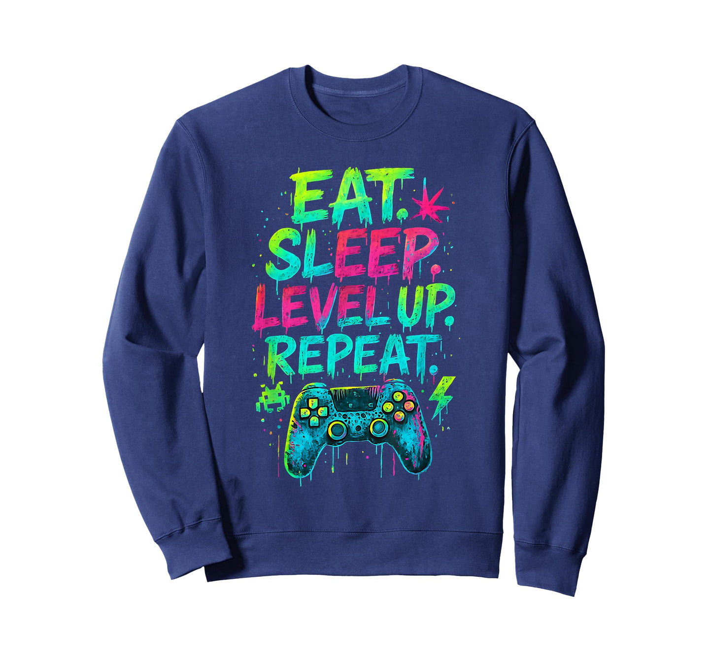 Eat Sleep Level Up Repeat Funny Gamer Video Game T-Shirt