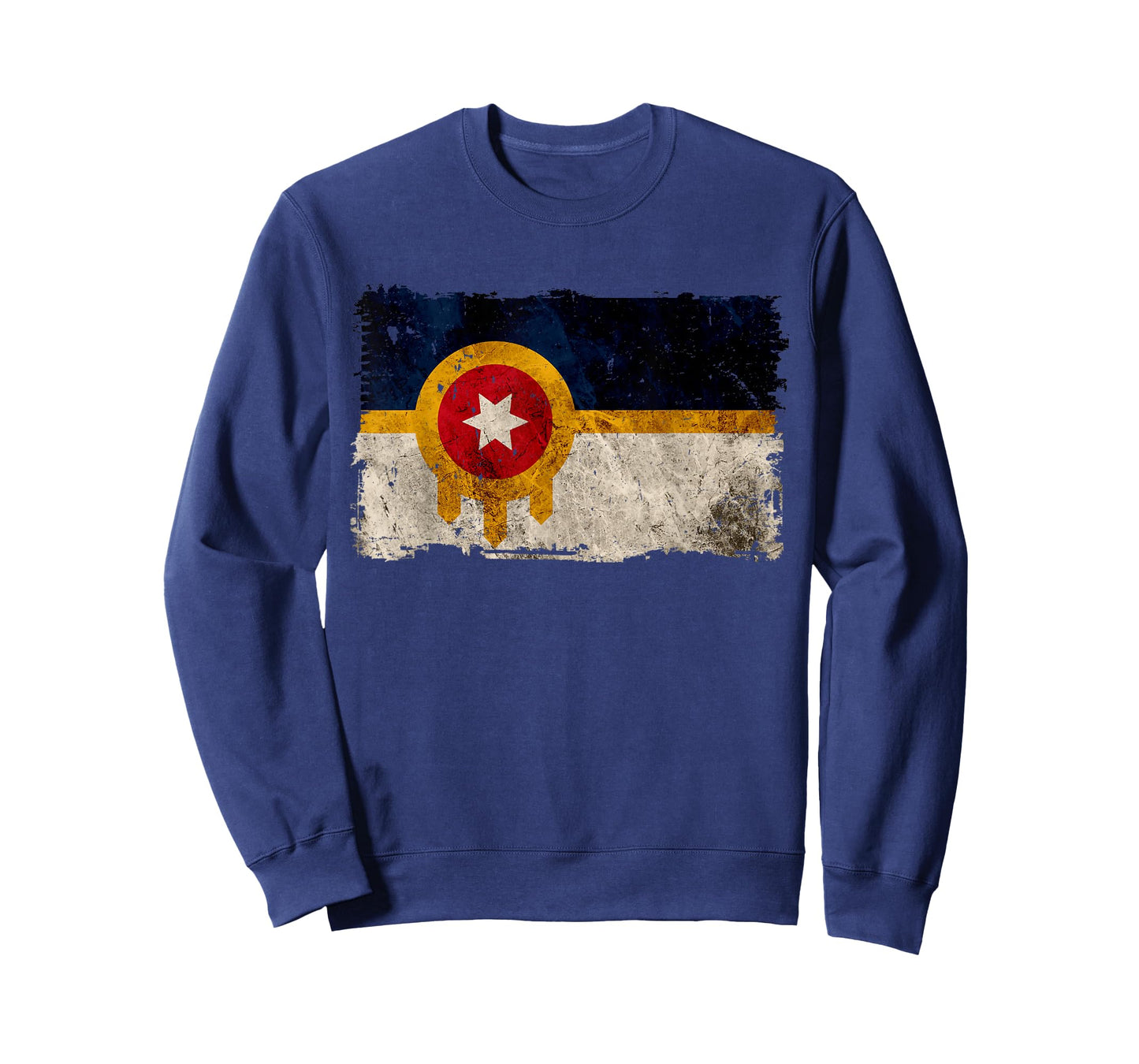 New Tulsa Flag Vintage Distressed Tulsa Oklahoma T-Shirt