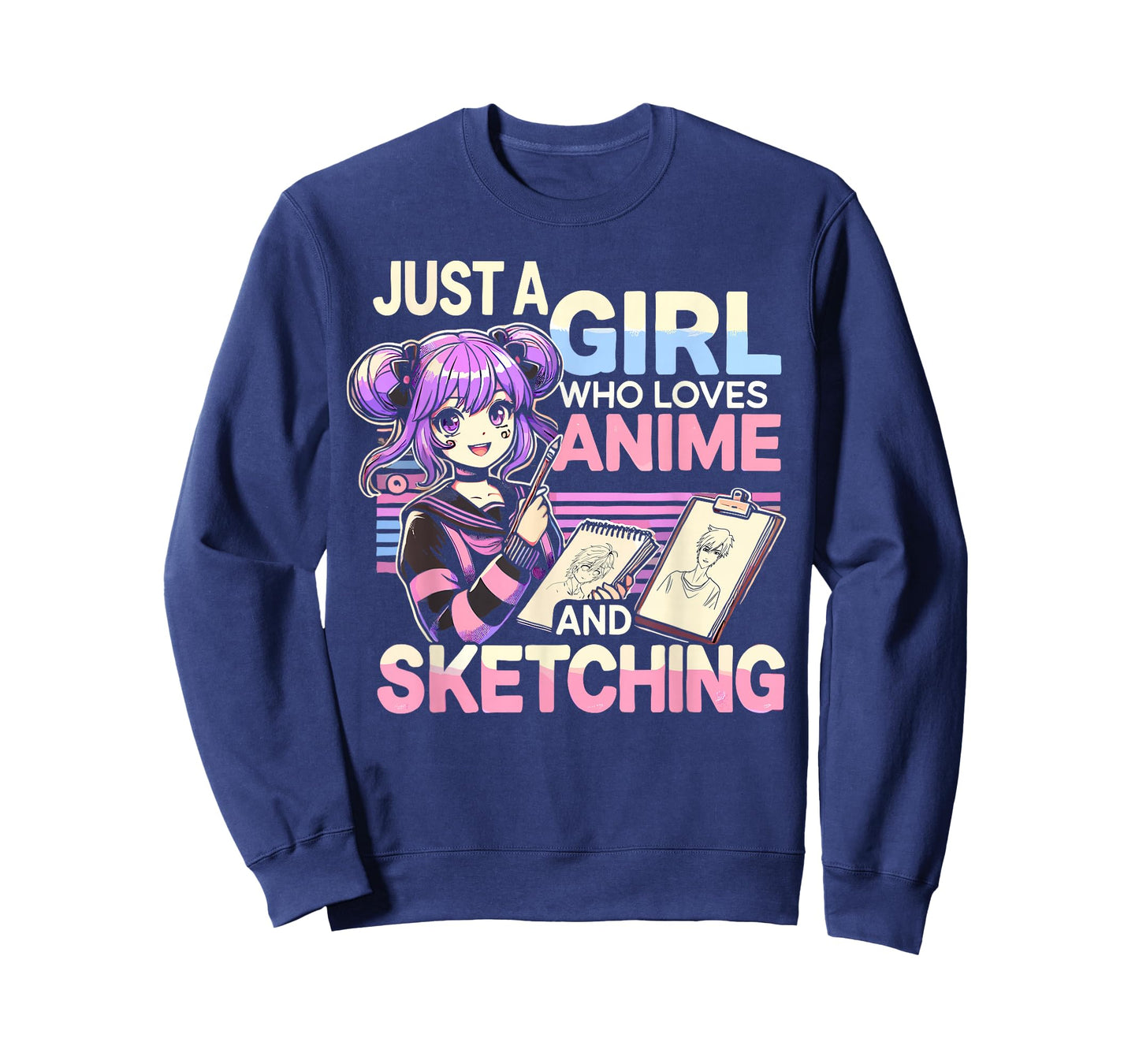 Just A Girl Who Loves Anime And Sketching, Otaku Anime T-Shirt
