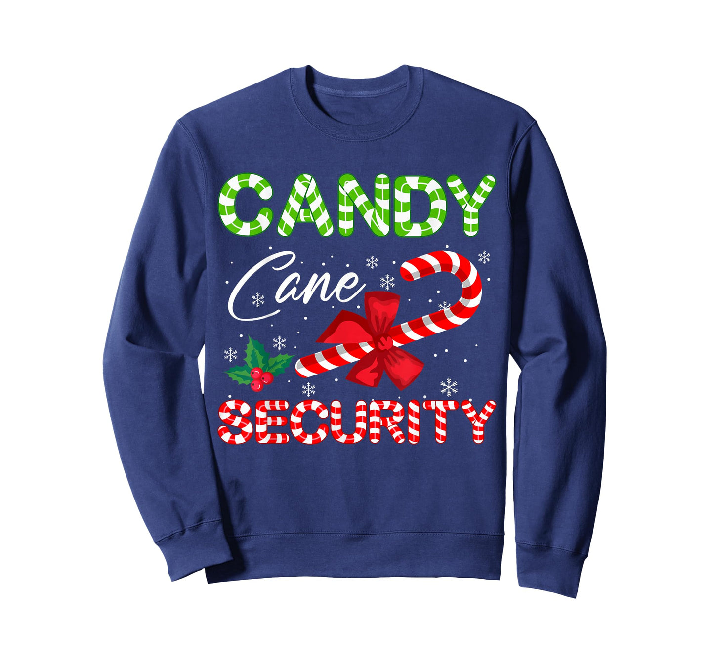 Candy Cane Security Funny Christmas Coquette Bow Candy Cane T-Shirt