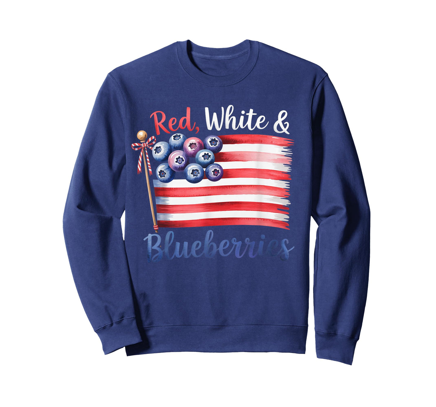 Funny Vintage Red, White and Blueberries Patriot T-Shirt
