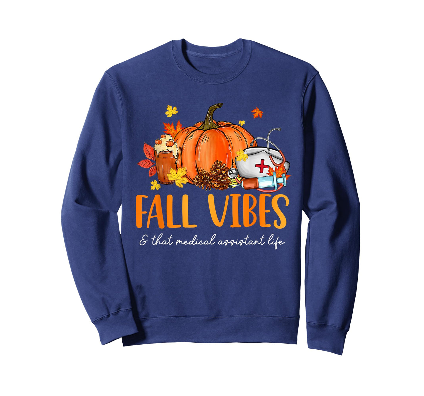 Fall Vibes & That Medical Assistant Life Leopard Pumpkin T-Shirt