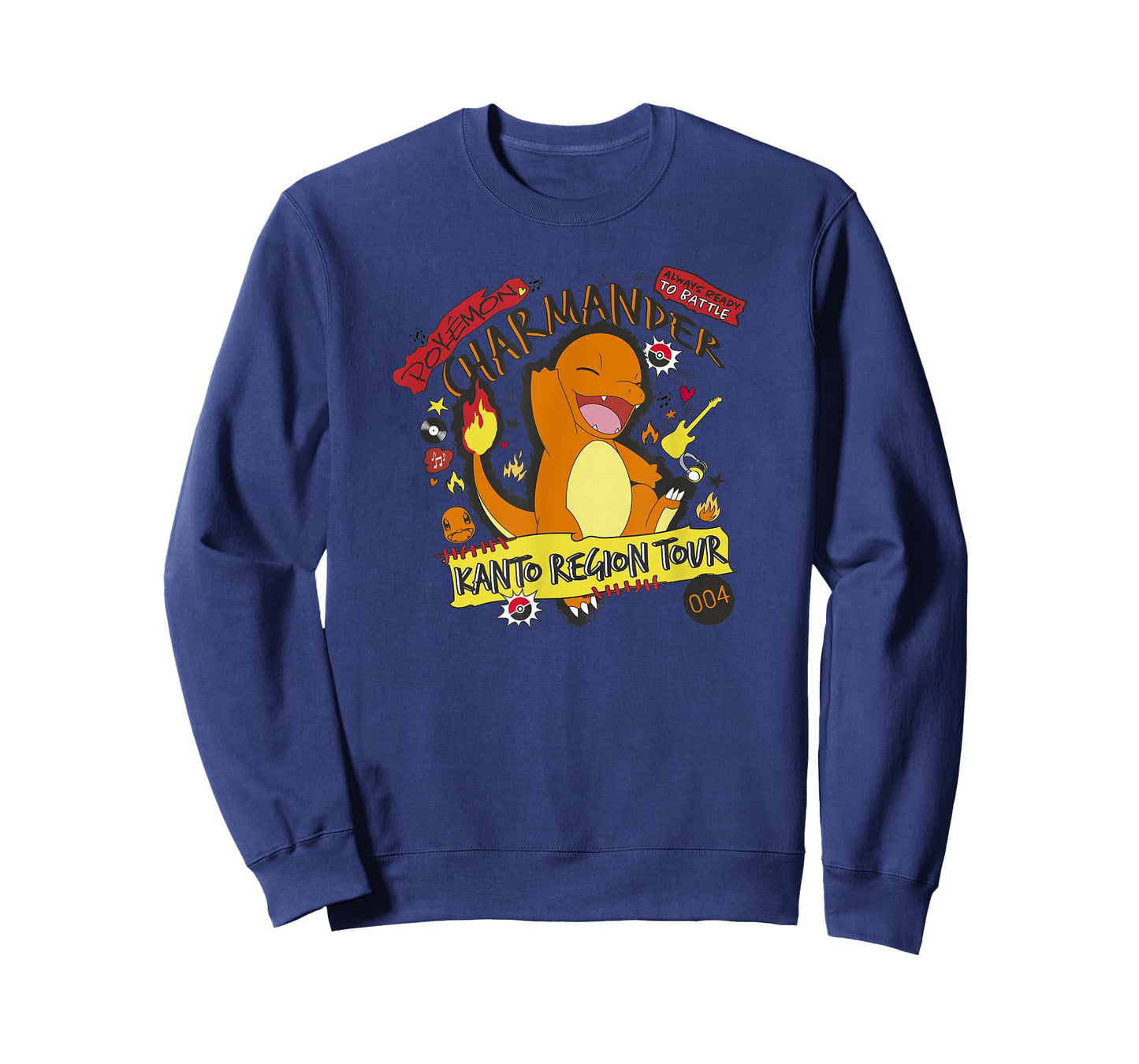 Pokémon Charmander 004 Kanto Region Tour Music Poster T-Shirt