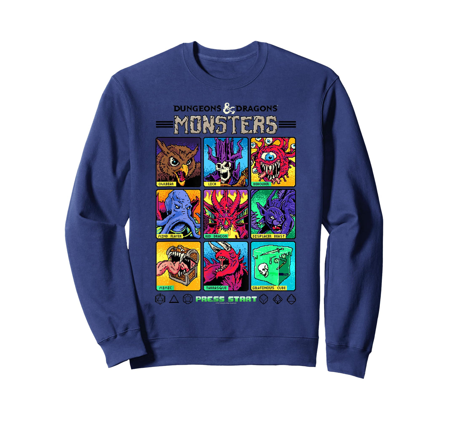 Dungeons & Dragons Wizards of the Coast Monster Select Menu T-Shirt