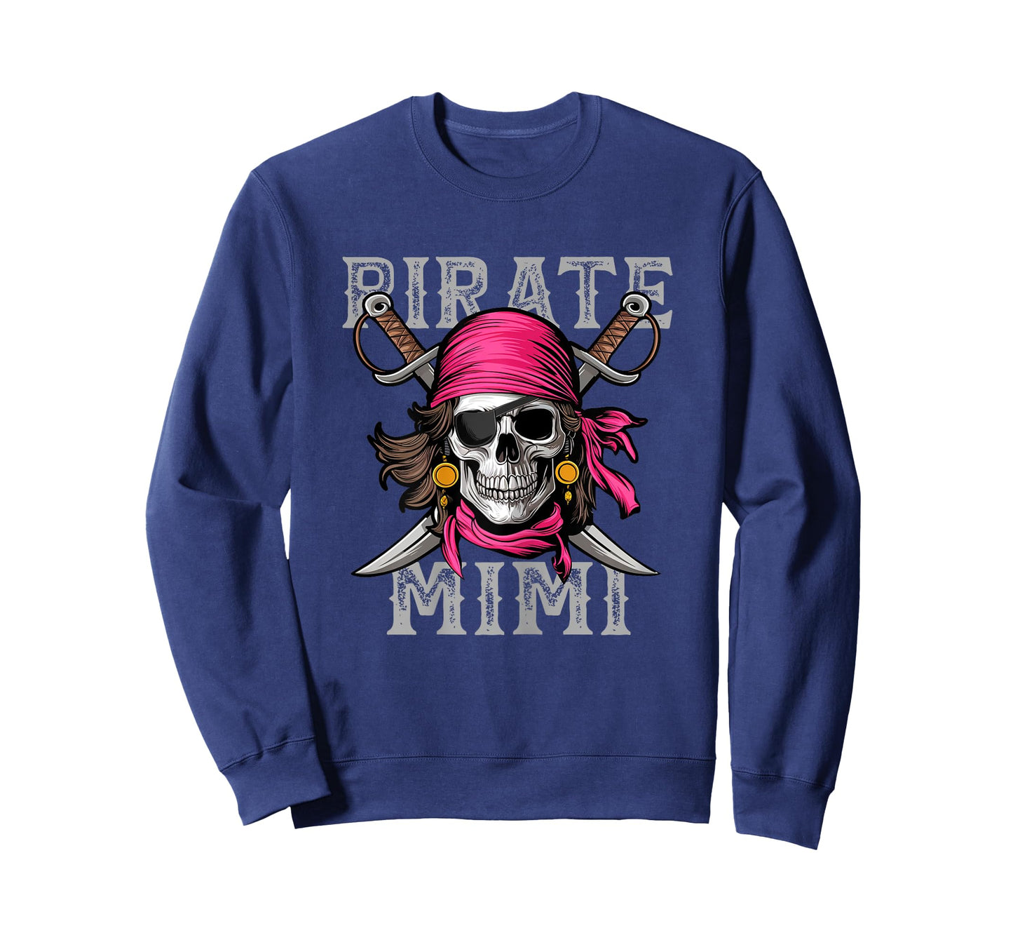 Funny Pirate Mimi Skull Halloween Costumes Family Matching T-Shirt