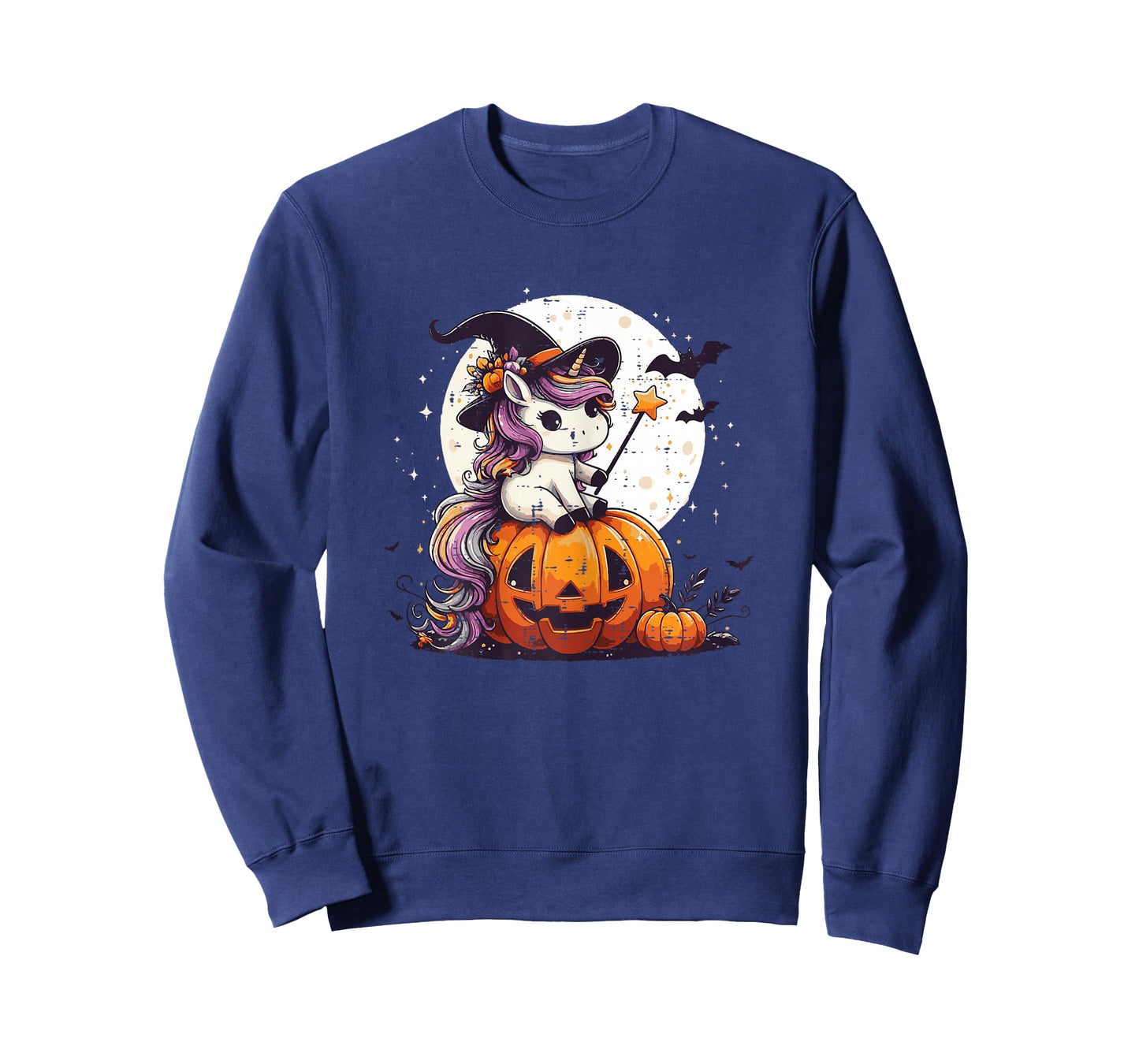 Halloween Unicorn Wand Pumpkin Costume Toddler Girls Kids T-Shirt