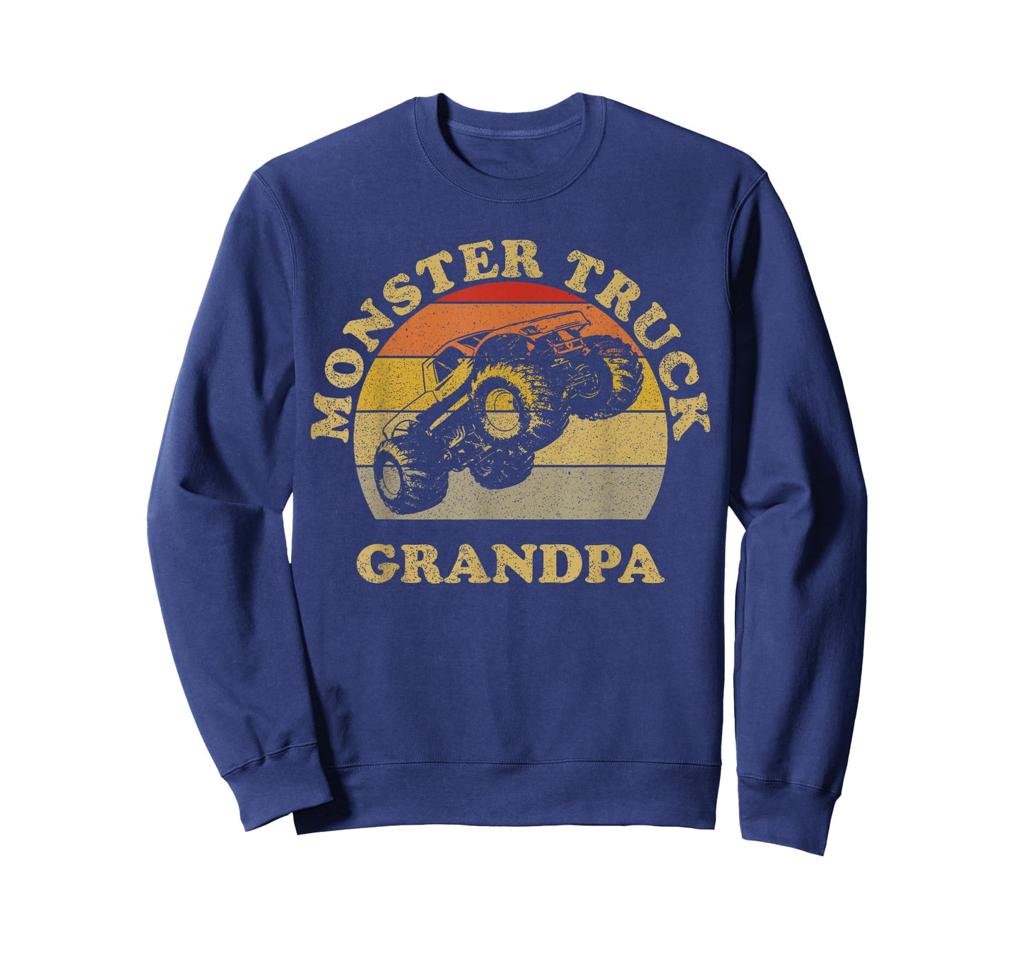 Monster Truck Tshirt Grandpa For Grandfather Retro Vintage T-Shirt