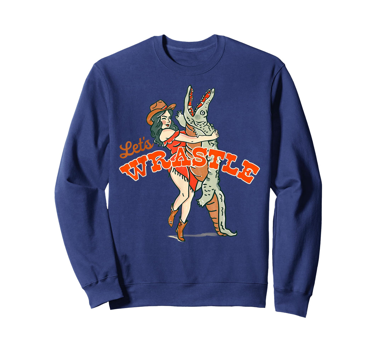 Let's Wrastle: New Orleans Bayou Cowgirl Alligator Wrestling T-Shirt