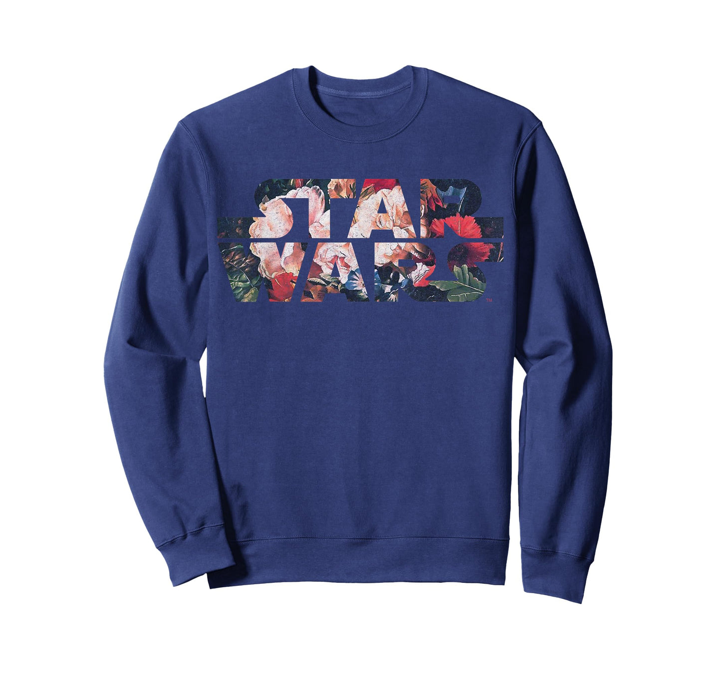 Star Wars Antique Flower Print Logo Graphic T-Shirt