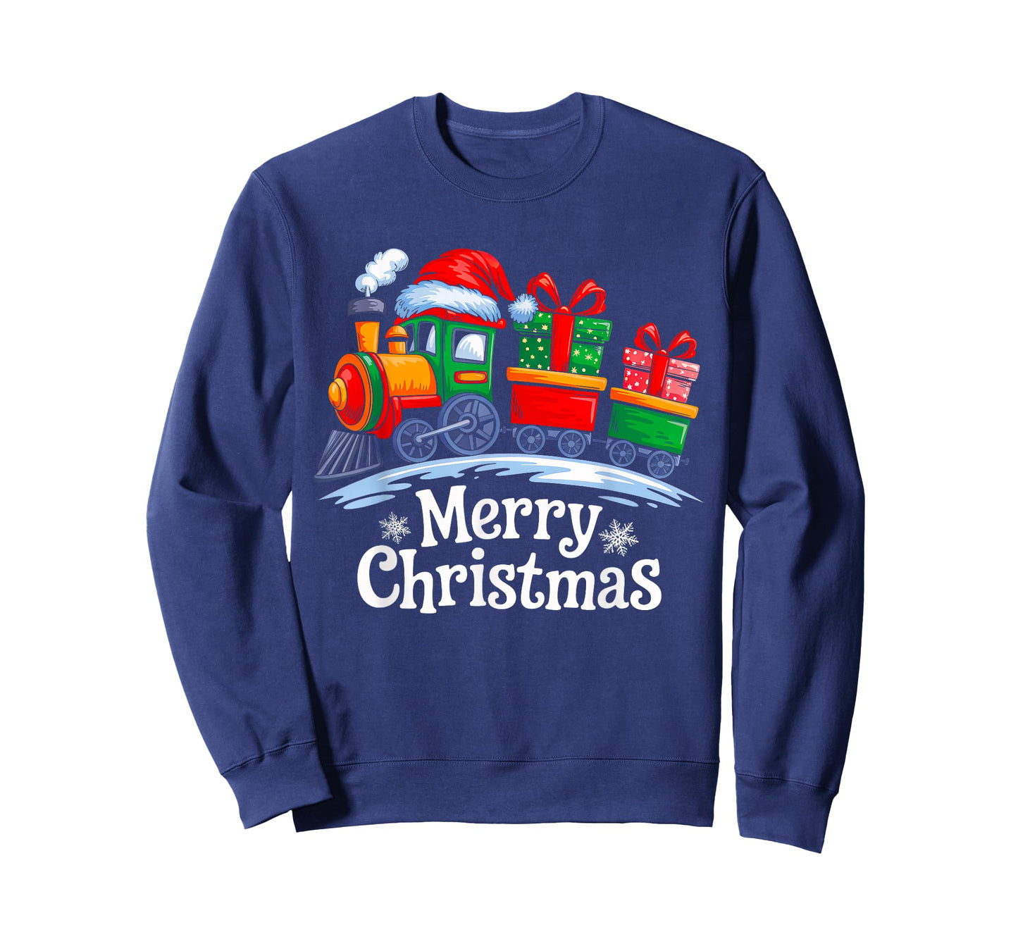 Merry Christmas Train Santa Cute Xmas Squad Boys Kid Toddler T-Shirt