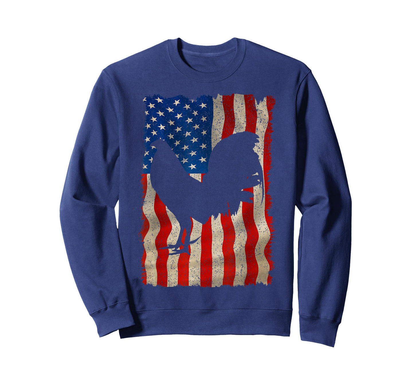 Rooster Vintage US Flag Cock Fight T-Shirt