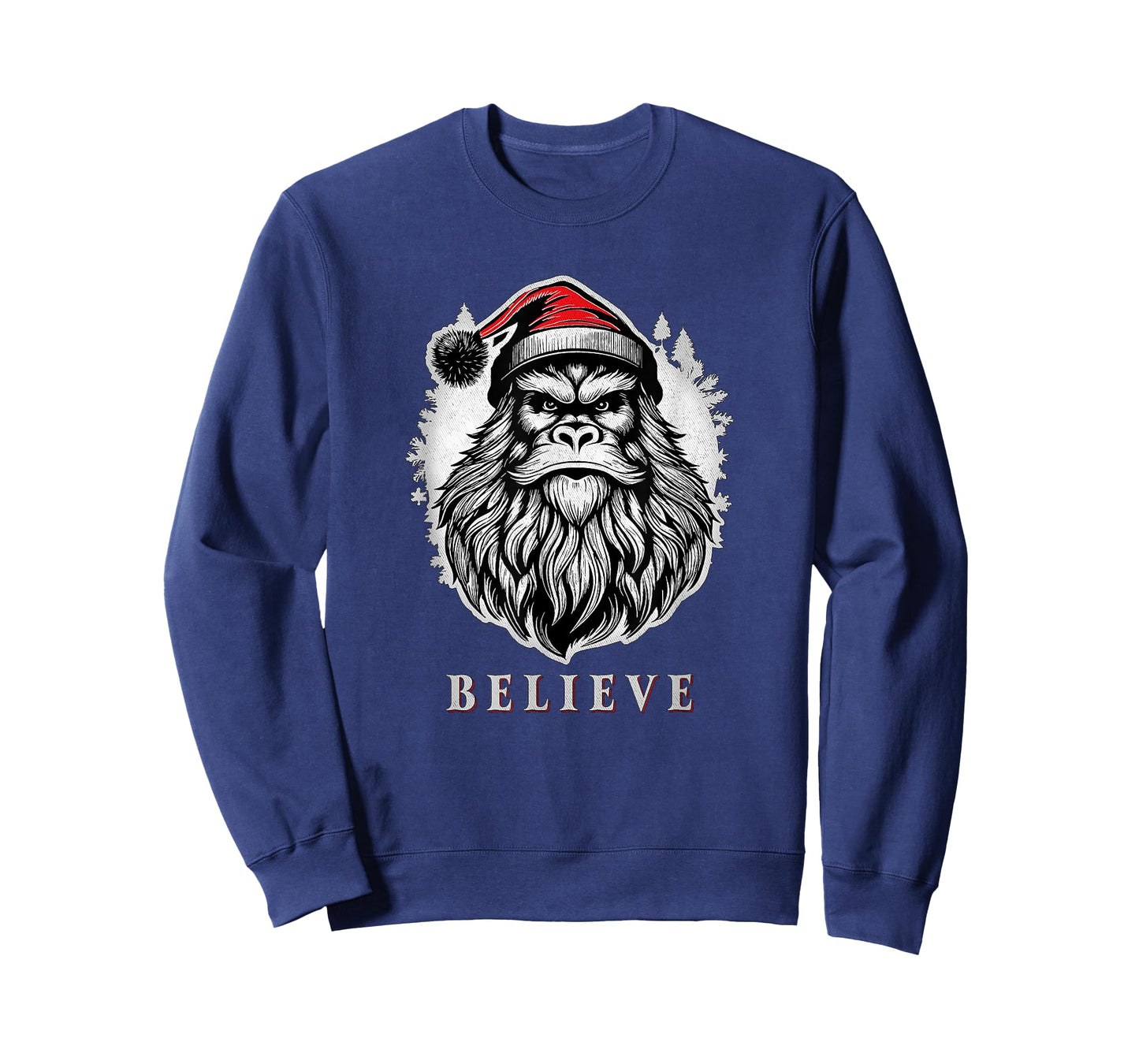 Christmas Bigfoot - Christmas Sasquatch - Cryptid Christmas T-Shirt