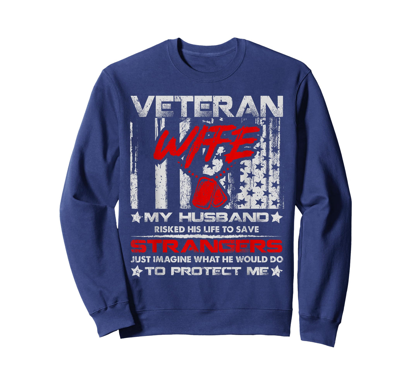 Veteran Wife My Husband Military Veteran American Vintage T-Shirt