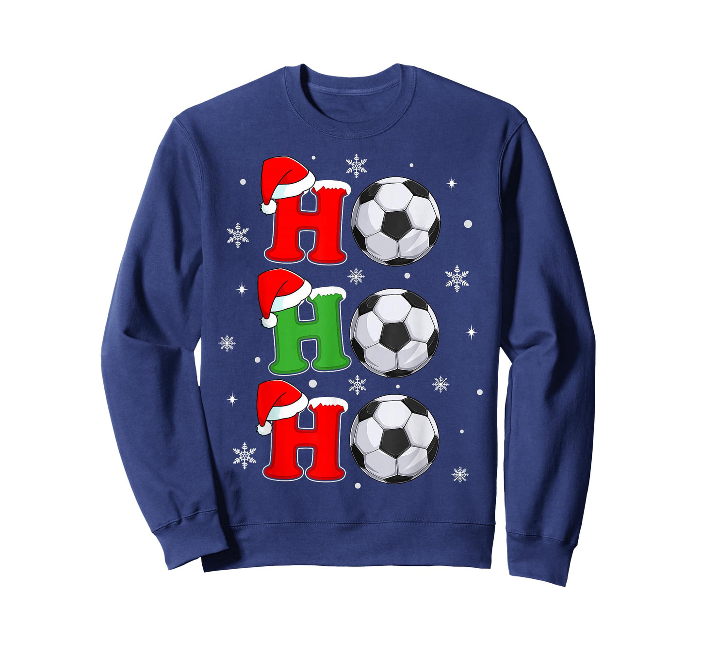 Ho Ho Ho Santa Soccer Football Christmas Sports Player Xmas T-Shirt