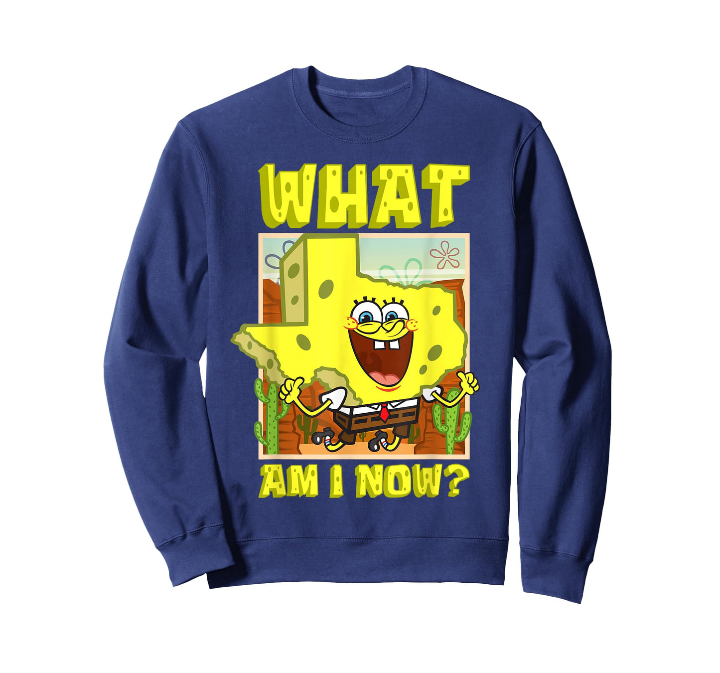 Mademark x SpongeBob SquarePants - SpongeBob Texas Map What Am I Texan SpongeBob T-Shirt