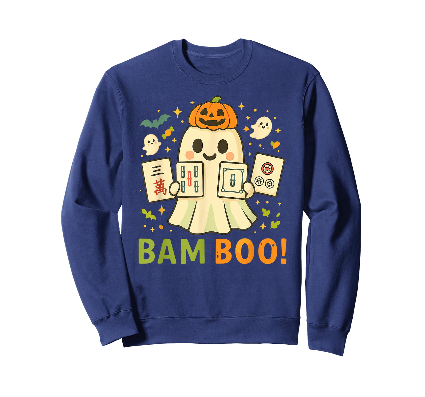Halloween Ghost Playing Mahjong Spooky Boo Funny Costume T-Shirt