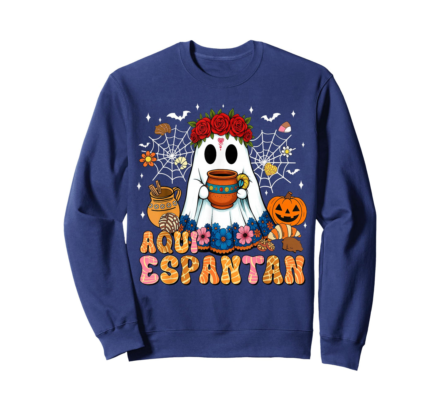 Aqui Espantan Mexican Ghost Halloween Spooky Conchas Espooky T-Shirt