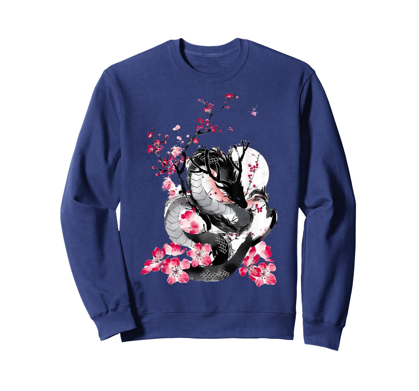 Cherry Blossom Japanese Dragon Asian Retro 80’s Style T-Shirt