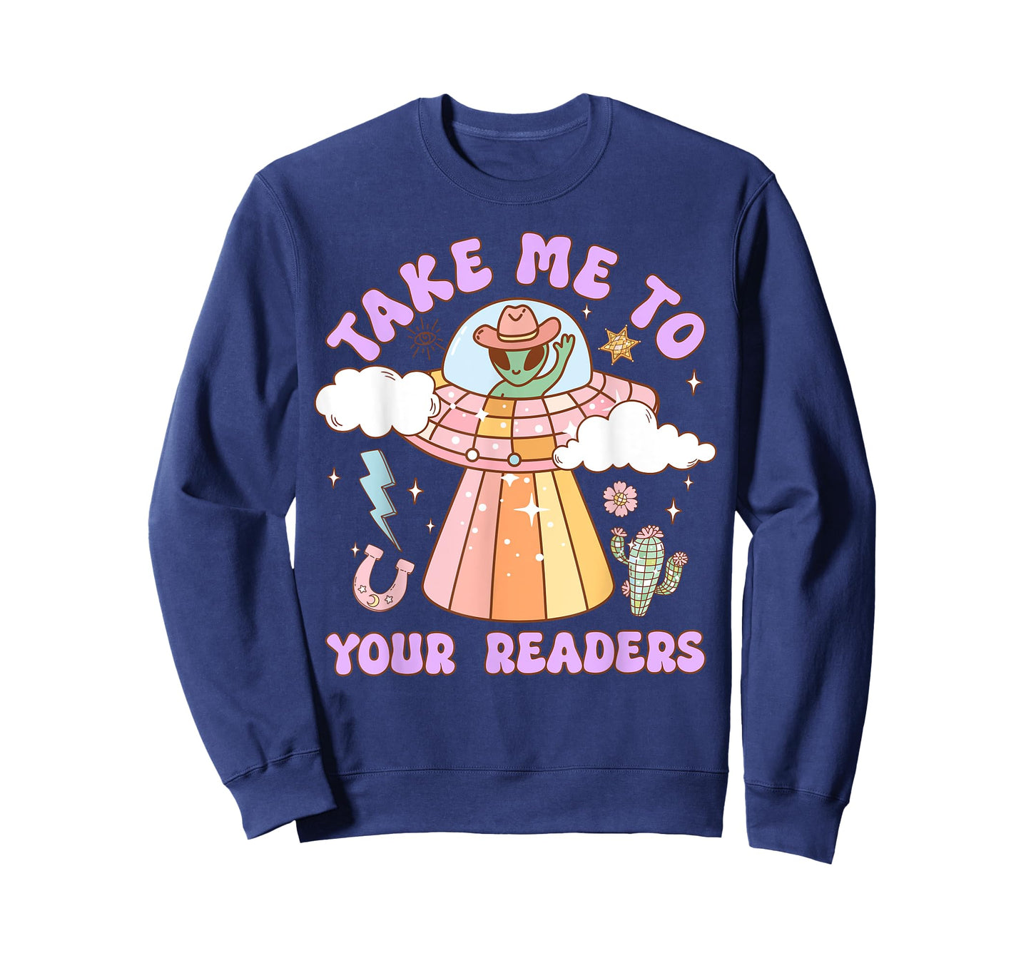 Take Me to Your Readers Alien Teacher Halloween Literacy T-Shirt